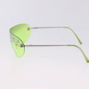 CHANEL Rimless Sunglasses Metal Green Silver CC Auth BA15023M-6