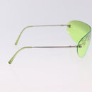 CHANEL Rimless Sunglasses Metal Green Silver CC Auth BA15023M-7