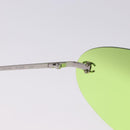 CHANEL Rimless Sunglasses Metal Green Silver CC Auth BA15023M-8