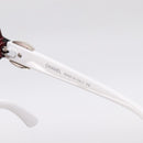 CHANEL Sunglasses Plastic White Silver CC Auth BA15024-10