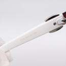 CHANEL Sunglasses Plastic White Silver CC Auth BA15024-11