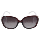 CHANEL Sunglasses Plastic White Silver CC Auth BA15024-13
