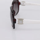 CHANEL Sunglasses Plastic White Silver CC Auth BA15024-6