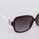 CHANEL Sunglasses Plastic White Silver CC Auth BA15024-7