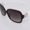 CHANEL Sunglasses Plastic White Silver CC Auth BA15024-8