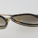 CELINE Sunglasses Plastic Tortoise Brown Gold Tone Auth BA15025V-11