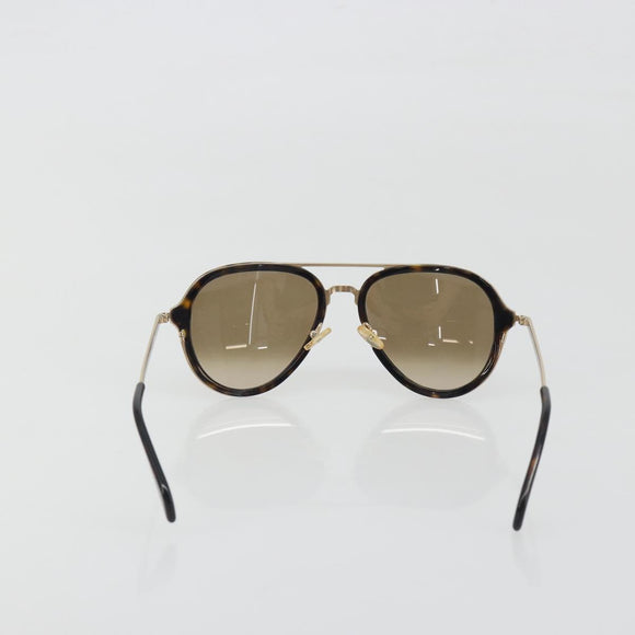 CELINE Sunglasses Plastic Tortoise Brown Gold Tone Auth BA15025V