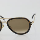 CELINE Sunglasses Plastic Tortoise Brown Gold Tone Auth BA15025V-7