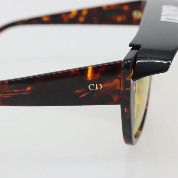 Christian Dior Sunglasses Plastic Tortoise Brown Gold Auth BA15026V