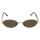 FENDI Sunglasses Metal Brown Gold Tone Auth BA15027-2