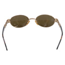 FENDI Sunglasses Metal Brown Gold Tone Auth BA15027-3