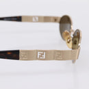 FENDI Sunglasses Metal Brown Gold Tone Auth BA15027-5