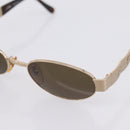 FENDI Sunglasses Metal Brown Gold Tone Auth BA15027-9