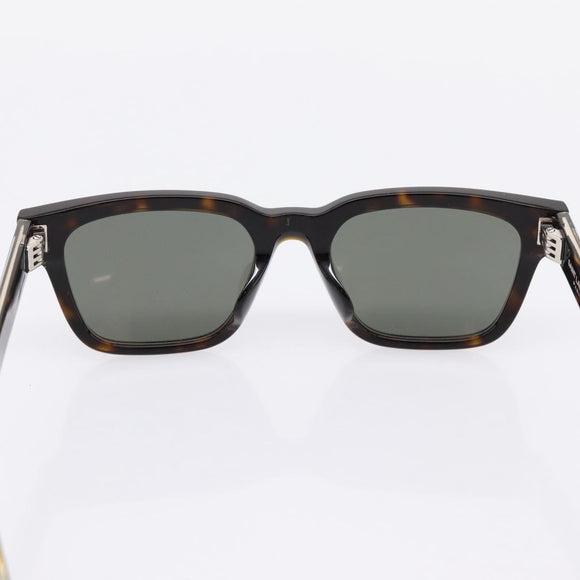 SAINT LAURENT Tortoise Sunglasses Plastic Brown Silver Auth BA15028A
