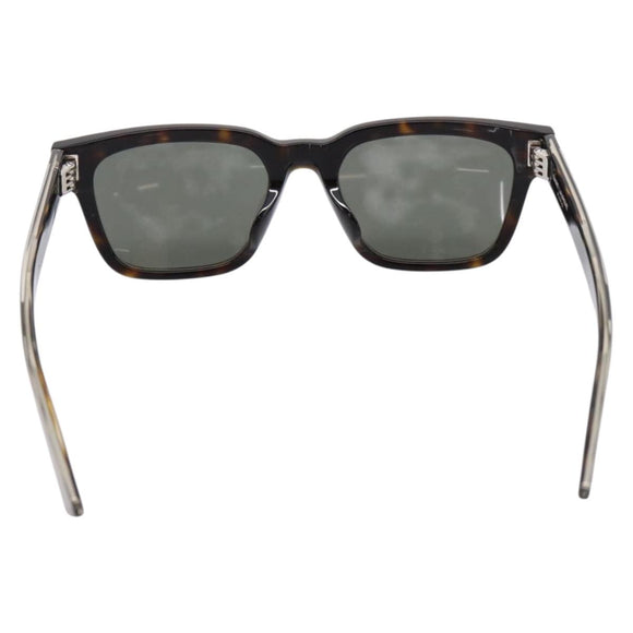 SAINT LAURENT Tortoise Sunglasses Plastic Brown Silver Auth BA15028A