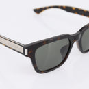 SAINT LAURENT Tortoise Sunglasses Plastic Brown Silver Auth BA15028A-8
