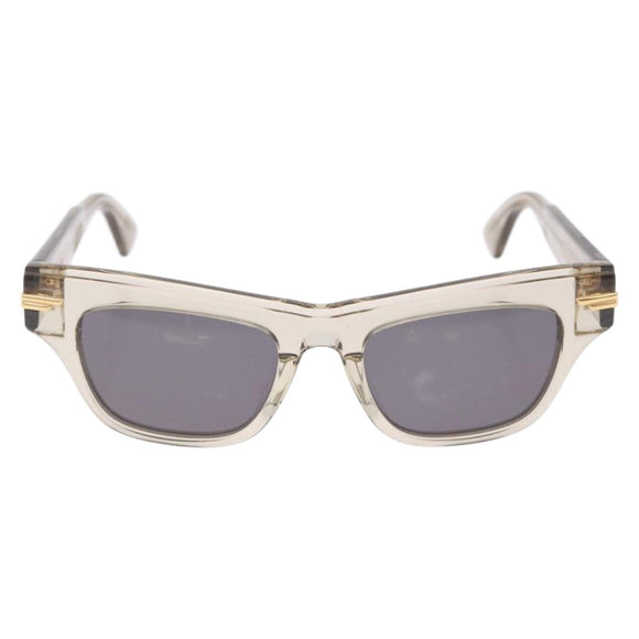 BOTTEGA VENETA Sunglasses Plastic Gold Clear Auth BA15029