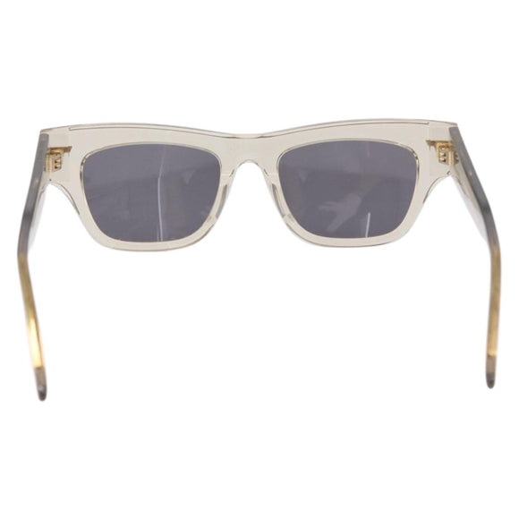 BOTTEGA VENETA Sunglasses Plastic Gold Clear Auth BA15029