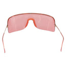 GUCCI Rimless Sunglasses Metal Red Gold Tone Auth BA15030-3