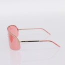 GUCCI Rimless Sunglasses Metal Red Gold Tone Auth BA15030-5