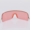 GUCCI Rimless Sunglasses Metal Red Gold Tone Auth BA15030-8