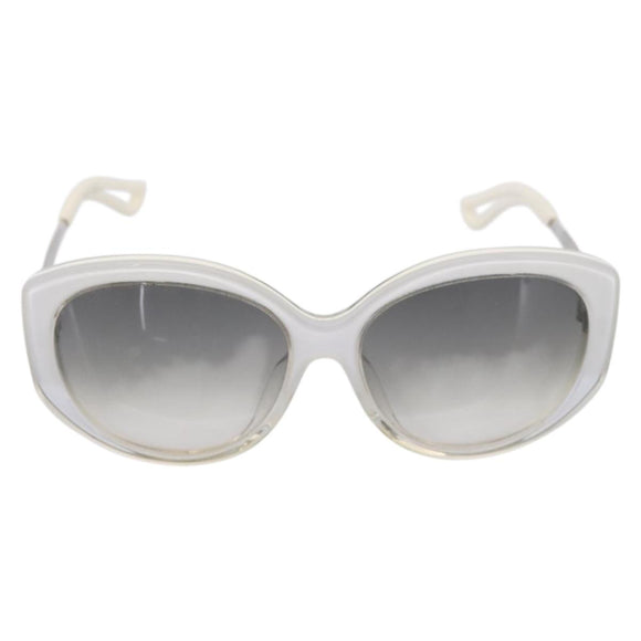 Christian Dior Sunglasses Plastic White Silver Auth BA15031