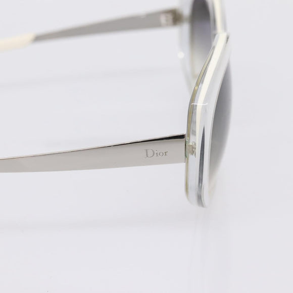 Christian Dior Sunglasses Plastic White Silver Auth BA15031