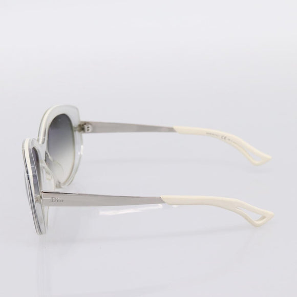 Christian Dior Sunglasses Plastic White Silver Auth BA15031