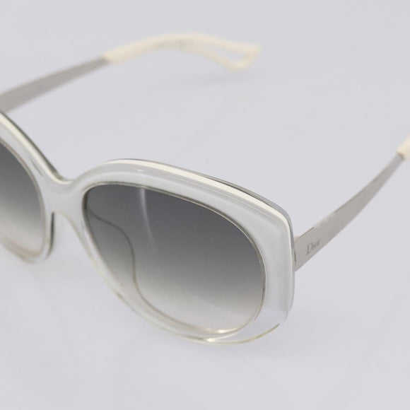 Christian Dior Sunglasses Plastic White Silver Auth BA15031