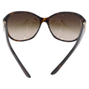 BVLGARI Sunglasses Plastic Brown Gold Tone Auth BA15032A-3