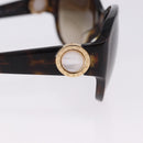 BVLGARI Sunglasses Plastic Brown Gold Tone Auth BA15032A-9