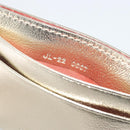 Salvatore Ferragamo Gancini Card Case Leather Champagne Gold Auth BA15034V-11