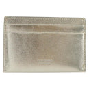 Salvatore Ferragamo Gancini Card Case Leather Champagne Gold Auth BA15034V-2