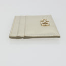 Salvatore Ferragamo Gancini Card Case Leather Champagne Gold Auth BA15034V-4