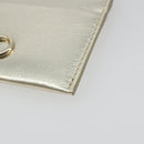 Salvatore Ferragamo Gancini Card Case Leather Champagne Gold Auth BA15034V-7