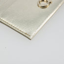 Salvatore Ferragamo Gancini Card Case Leather Champagne Gold Auth BA15034V-14