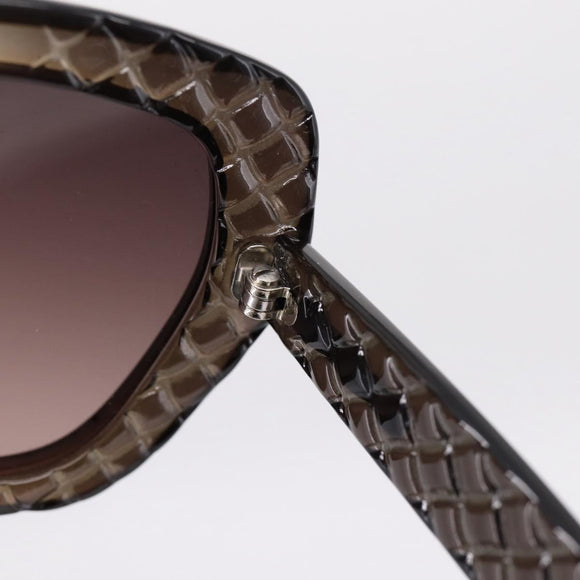 BOTTEGA VENETA INTRECCIATO Sunglasses Plastic Black Gold Tone Auth BA15035