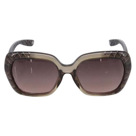BOTTEGA VENETA INTRECCIATO Sunglasses Plastic Black Gold Tone Auth BA15035