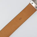 LOUIS VUITTON Ceinture Carre Belt Leather ""90/36"" Black Silver LV Auth BA15036-11
