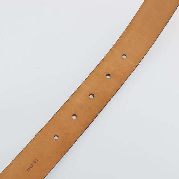 LOUIS VUITTON Ceinture Carre Belt Leather ""90/36"" Black Silver LV Auth BA15036