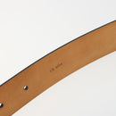 LOUIS VUITTON Ceinture Carre Belt Leather ""90/36"" Black Silver LV Auth BA15036-12