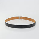 LOUIS VUITTON Ceinture Carre Belt Leather ""90/36"" Black Silver LV Auth BA15036-2
