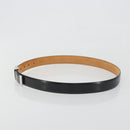 LOUIS VUITTON Ceinture Carre Belt Leather ""90/36"" Black Silver LV Auth BA15036-3