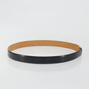 LOUIS VUITTON Ceinture Carre Belt Leather ""90/36"" Black Silver LV Auth BA15036-4