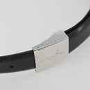 LOUIS VUITTON Ceinture Carre Belt Leather ""90/36"" Black Silver LV Auth BA15036-7