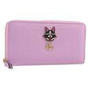 GUCCI GG Marmont Bosco Zip Around Long Wallet Leather Pink 499337 Auth BA15038V-1