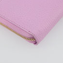 GUCCI GG Marmont Bosco Zip Around Long Wallet Leather Pink 499337 Auth BA15038V-11
