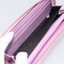 GUCCI GG Marmont Bosco Zip Around Long Wallet Leather Pink 499337 Auth BA15038V-16