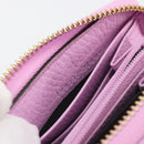 GUCCI GG Marmont Bosco Zip Around Long Wallet Leather Pink 499337 Auth BA15038V-21