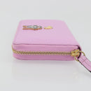 GUCCI GG Marmont Bosco Zip Around Long Wallet Leather Pink 499337 Auth BA15038V-5